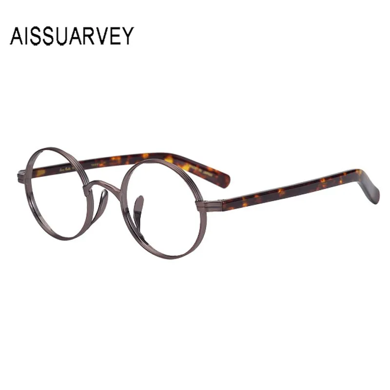 Aissuarvey Full Round Rim Titanium Acetate Frame Unisex Eyeglasses