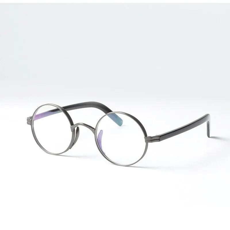 Aissuarvey Full Round Rim Titanium Acetate Frame Unisex Eyeglasses