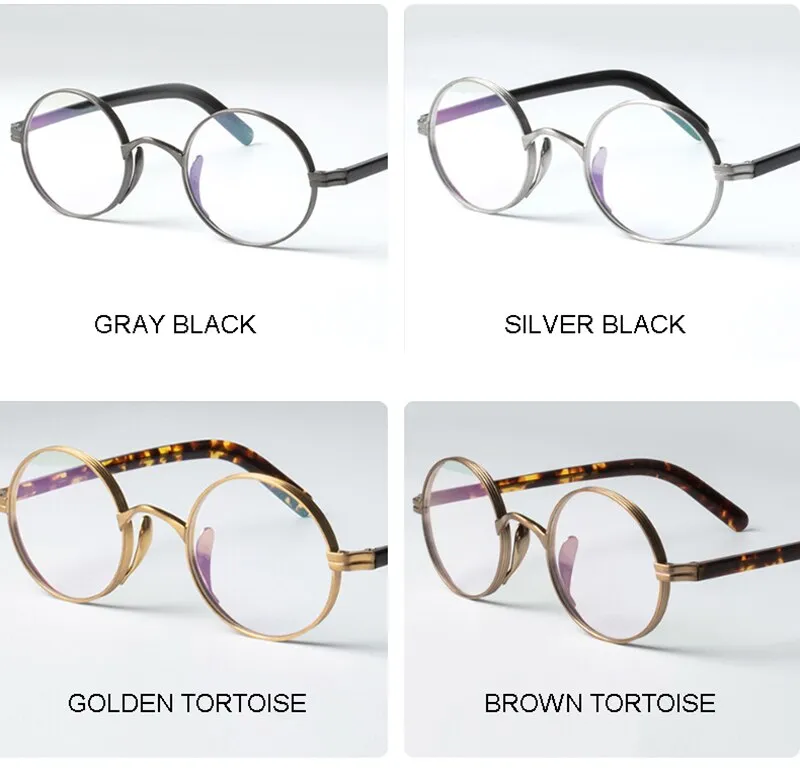 Aissuarvey Full Round Rim Titanium Acetate Frame Unisex Eyeglasses