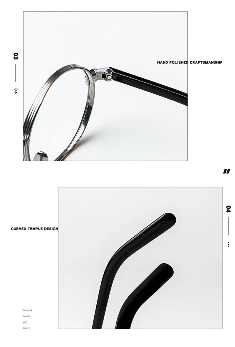 Aissuarvey Full Round Rim Titanium Acetate Frame Unisex Eyeglasses