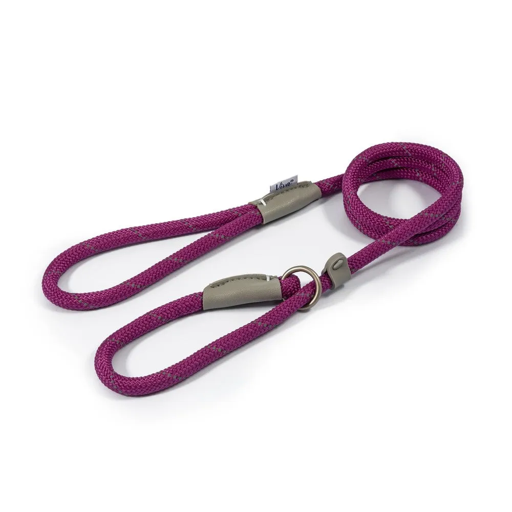 Ancol Viva Rope Slip Reflective Purple 1.2mX10mm