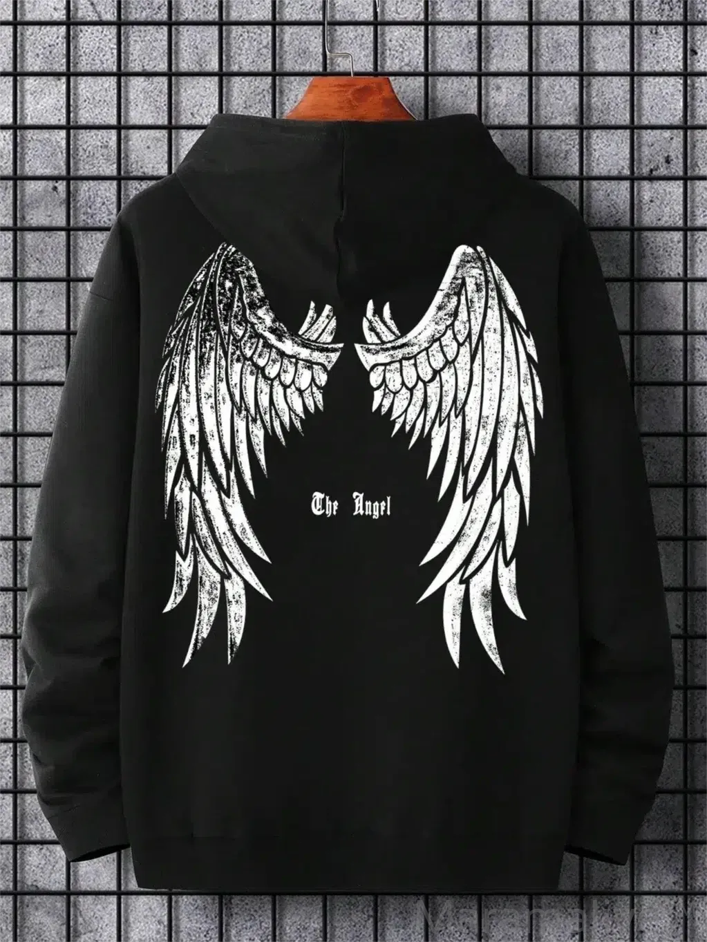 Angel's Wings Printing Unisex Hoodie O-Neck All Match Loose Sweatshirt Fashion Fleece Basic Daily Comfortable Hoodie Autumn Clothes