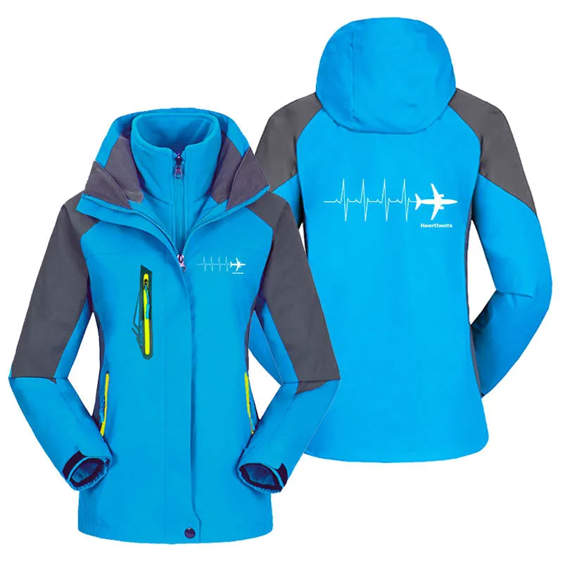 Aviation Heartbeats Designed Thick "WOMEN" Skiing Jackets