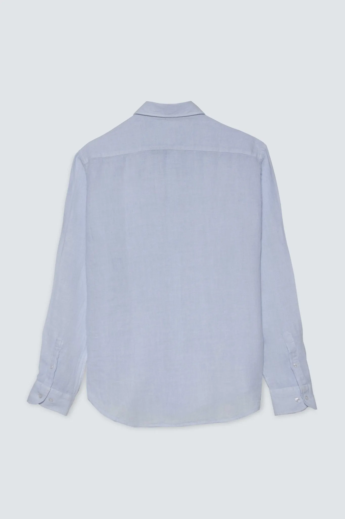 basic linen shirt light blue powder