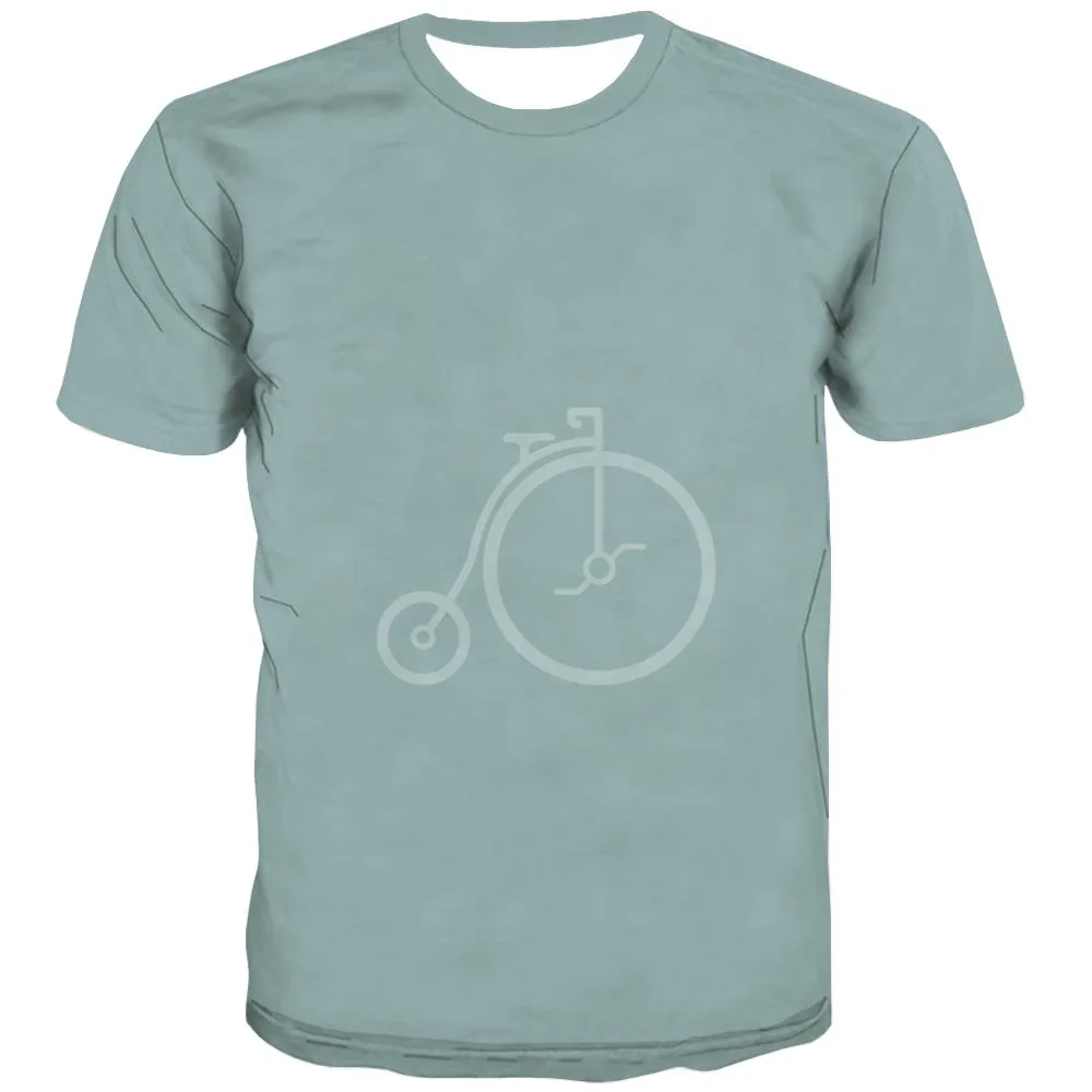 Bicycle T-shirt Men Metal Tshirts Casual City T shirts Funny Psychedelic T-shirts Graphic