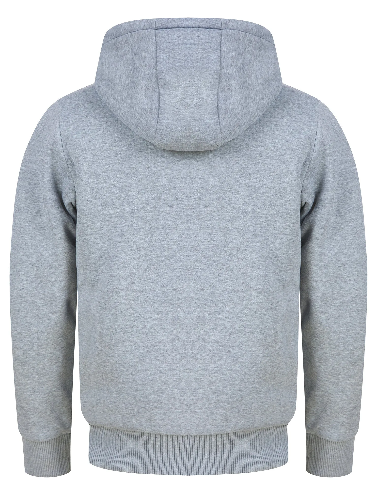 Billsburg Chunky Zip Through Borg Lined Fleece Hoodie in Light Grey Marl - Tokyo Laundry