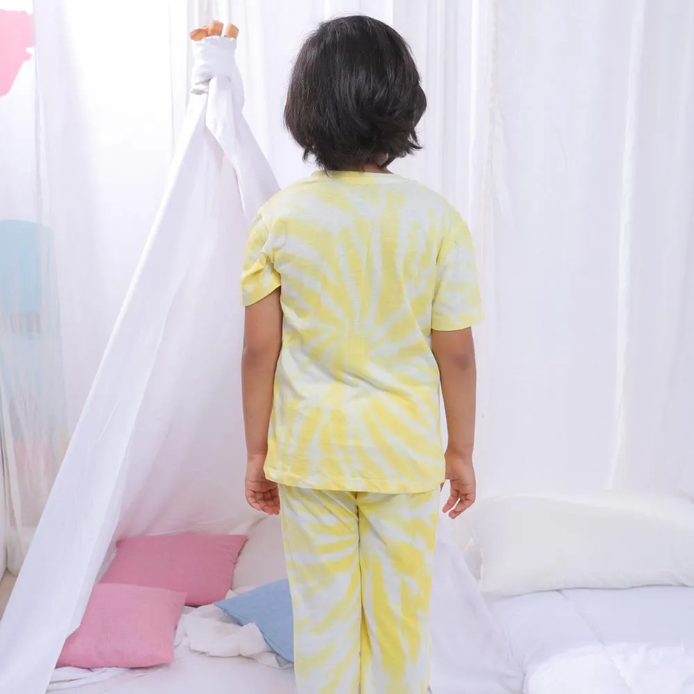 Boys Knitted Nightwear Eat Sleep - Yellow