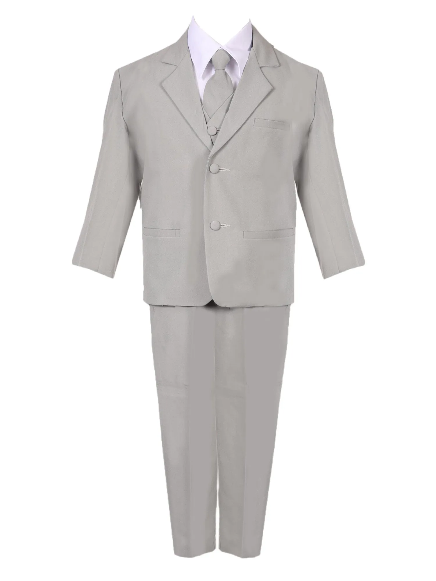 Boys Straight-Cut 5-Piece Special Occasion Suit Set, Sizes 2T-20