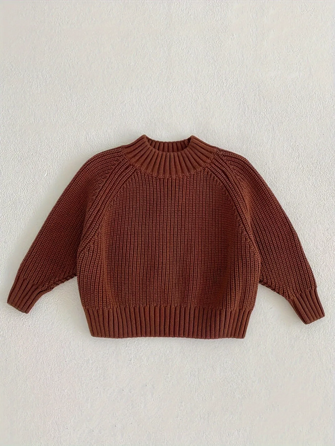 Boys Thick Knit Pullover Turtleneck Sweater, Long Sleeves, Perfect For Autumn And Winter