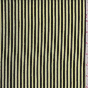 Bright Yellow/Black Stripe T-Shirt Knit Fabric