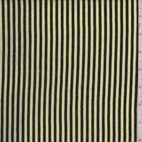 Bright Yellow/Black Stripe T-Shirt Knit Fabric