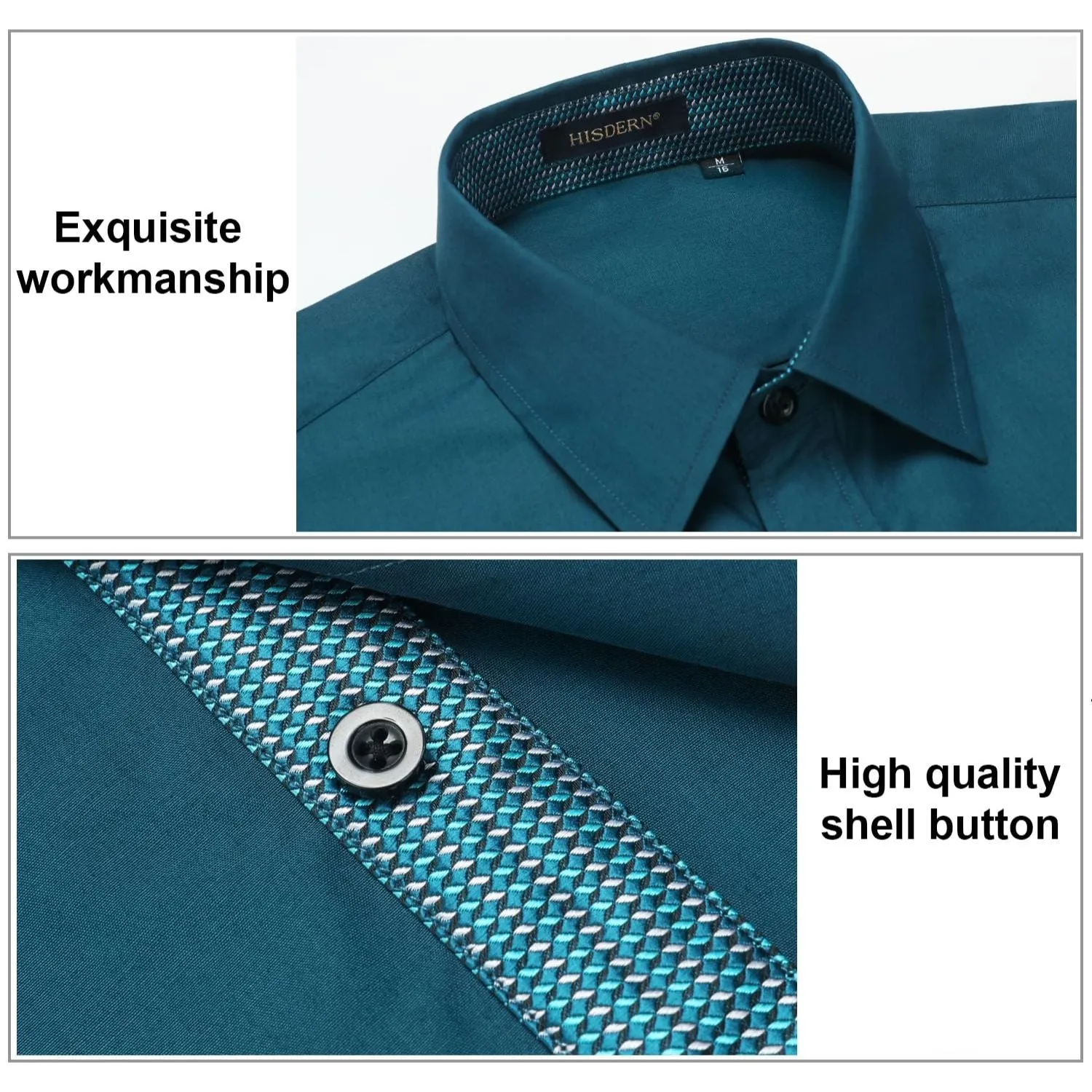 Casual Formal Shirt with Pocket - TEAL