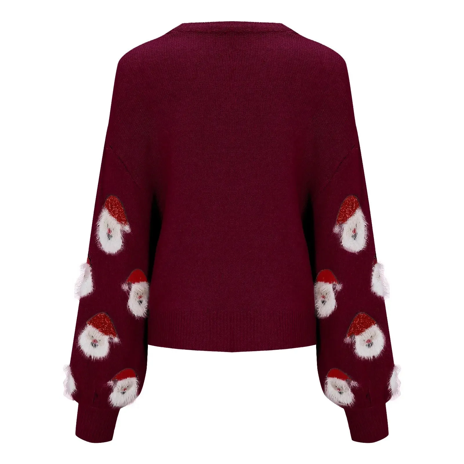 Christmas Santa Head Oversized Sweater