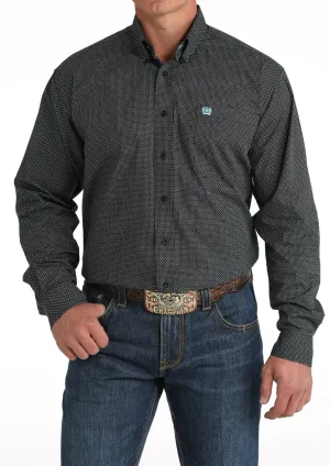 Cinch Men's Black Print Button Long Sleeve Western Shirt MTW1105799