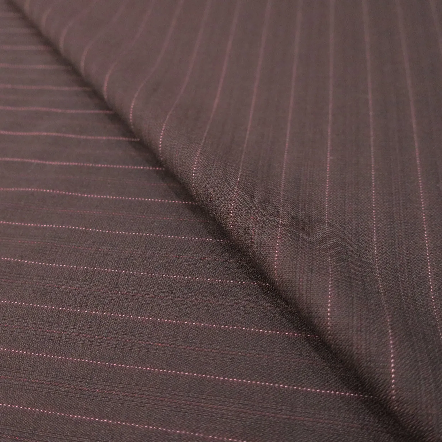 Dark Brown and Purple Stripe Loro Piana Extrafine Wool Fabric