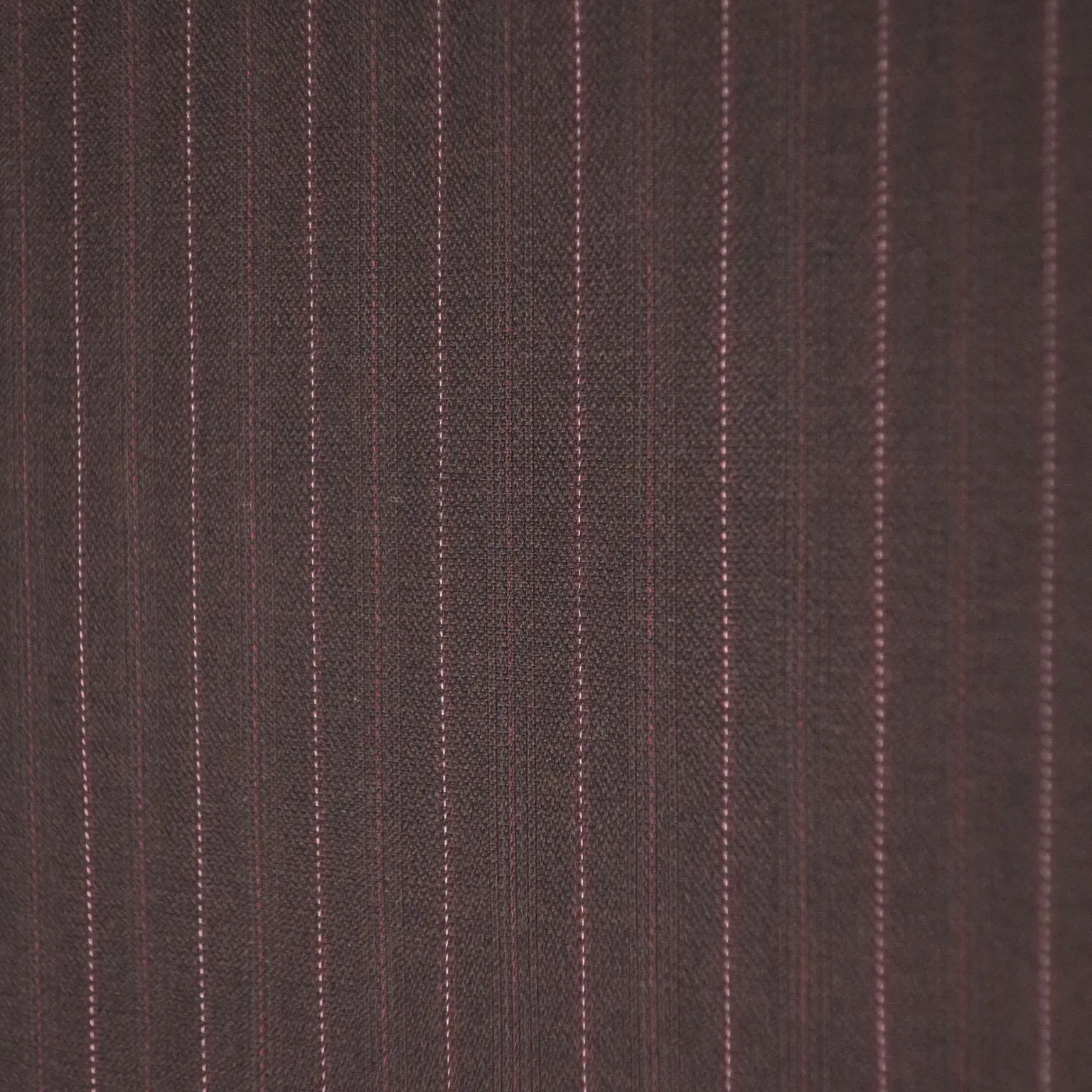 Dark Brown and Purple Stripe Loro Piana Extrafine Wool Fabric