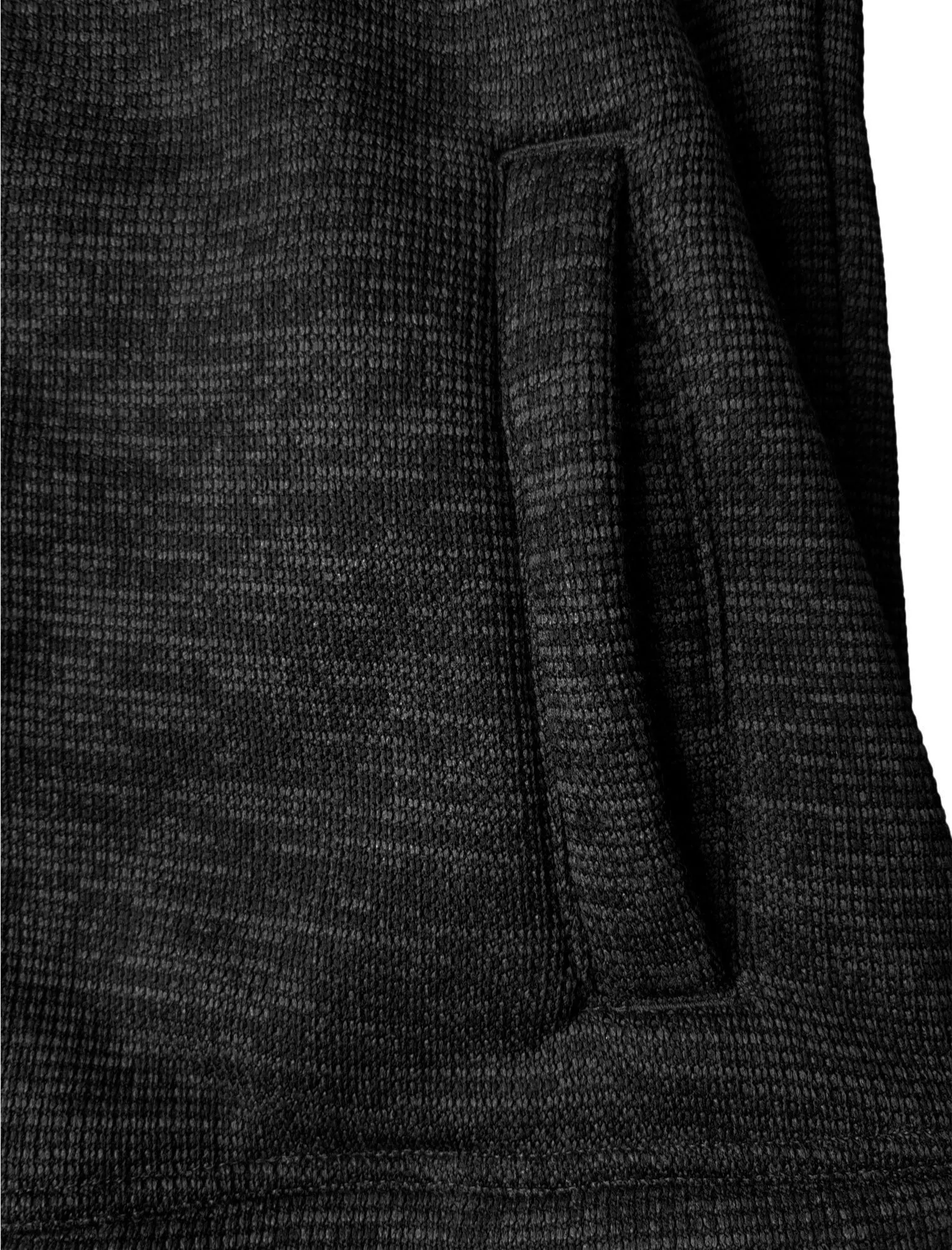 Devonport Borg Lined Zip Through Bonded Fleece In Charcoal - Kensington Eastside