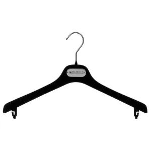 ELL - 16.5" Black Flocked Jacket Hanger