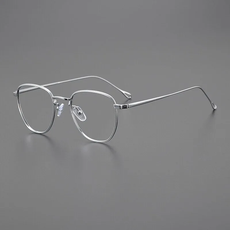 Gatenac Unisex Full Rim Square Titanium Eyeglasses Gxyj1046