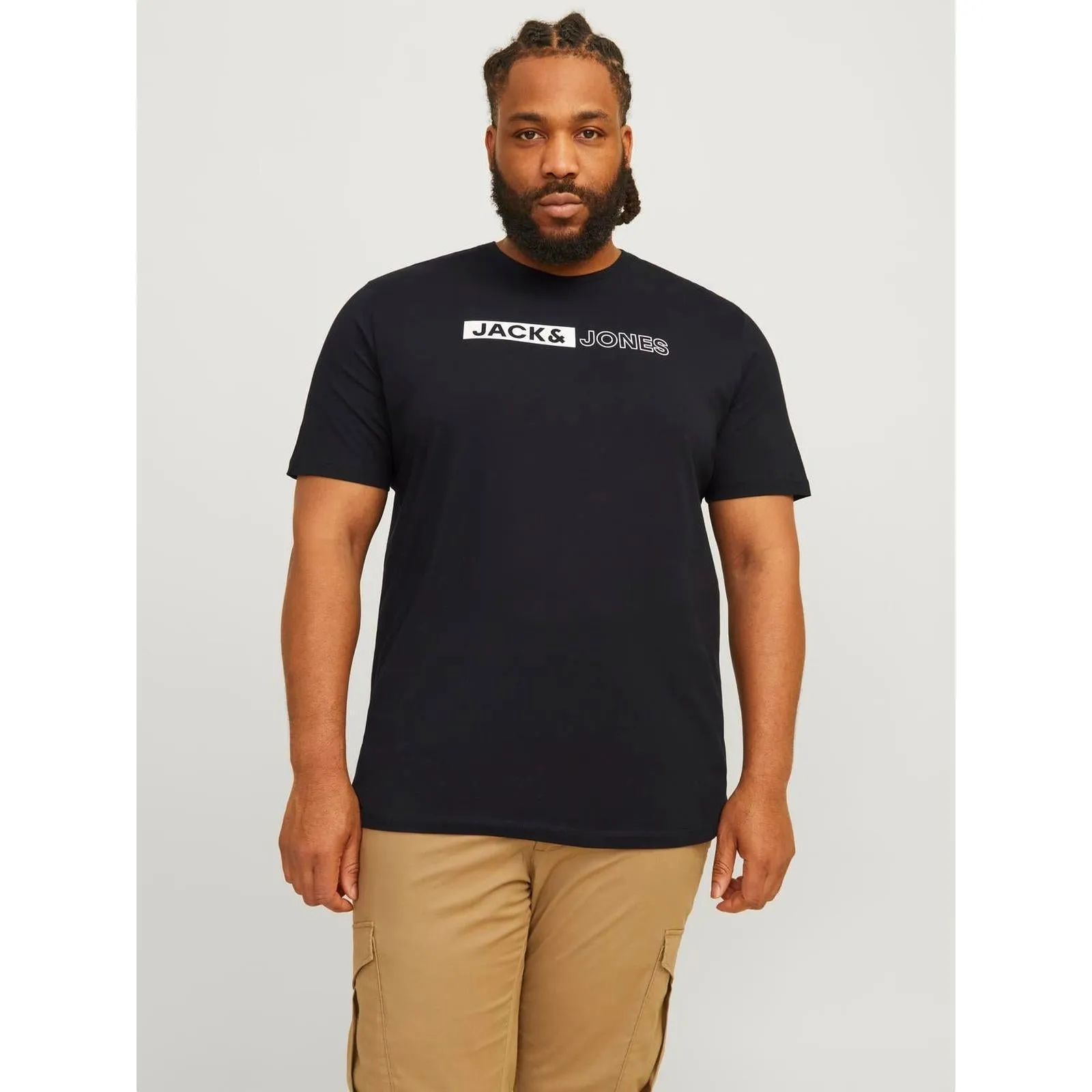 Jack & Jones Mens Corp Logo Big & Tall Short Sleeve T-Shirt