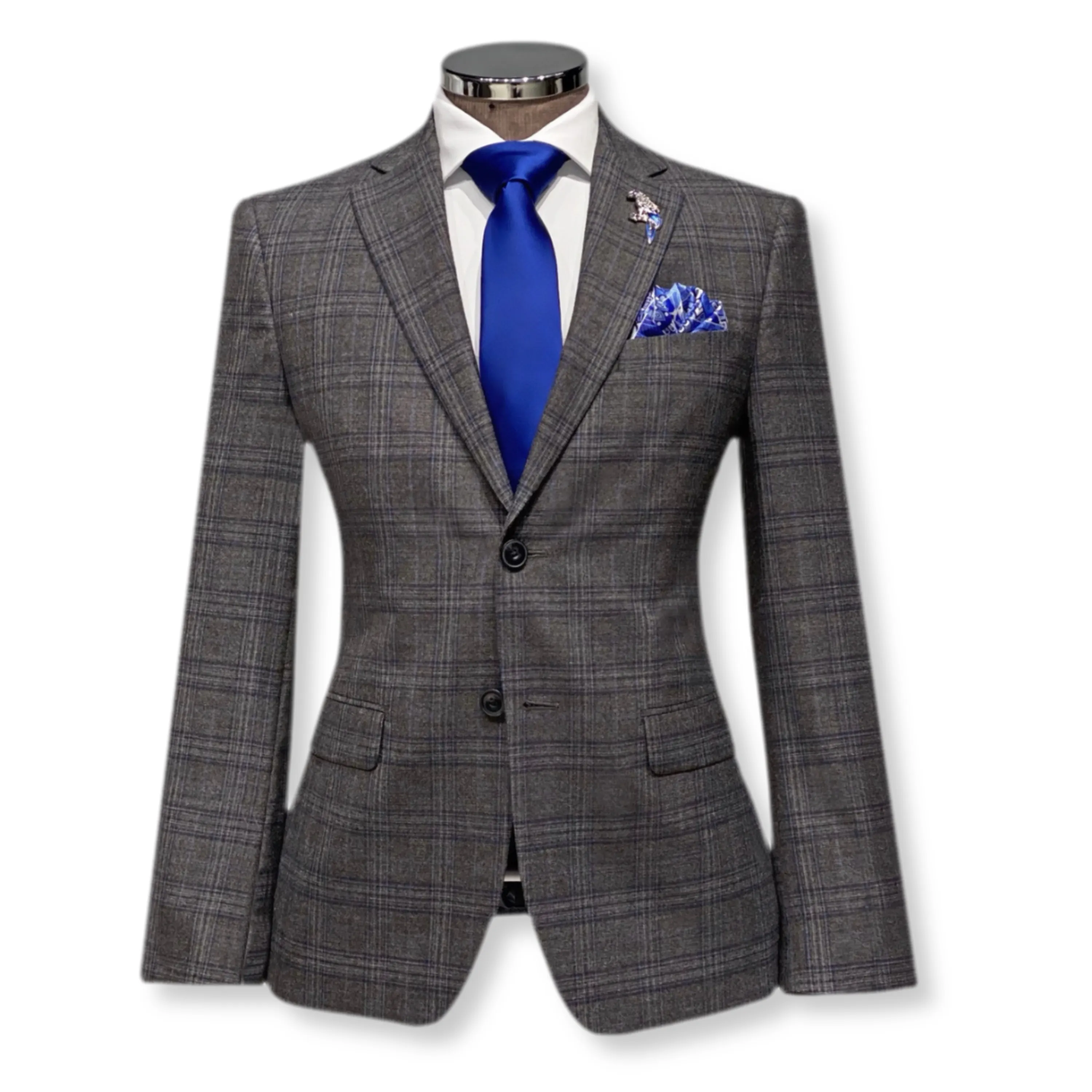 Klive Plaid Suit