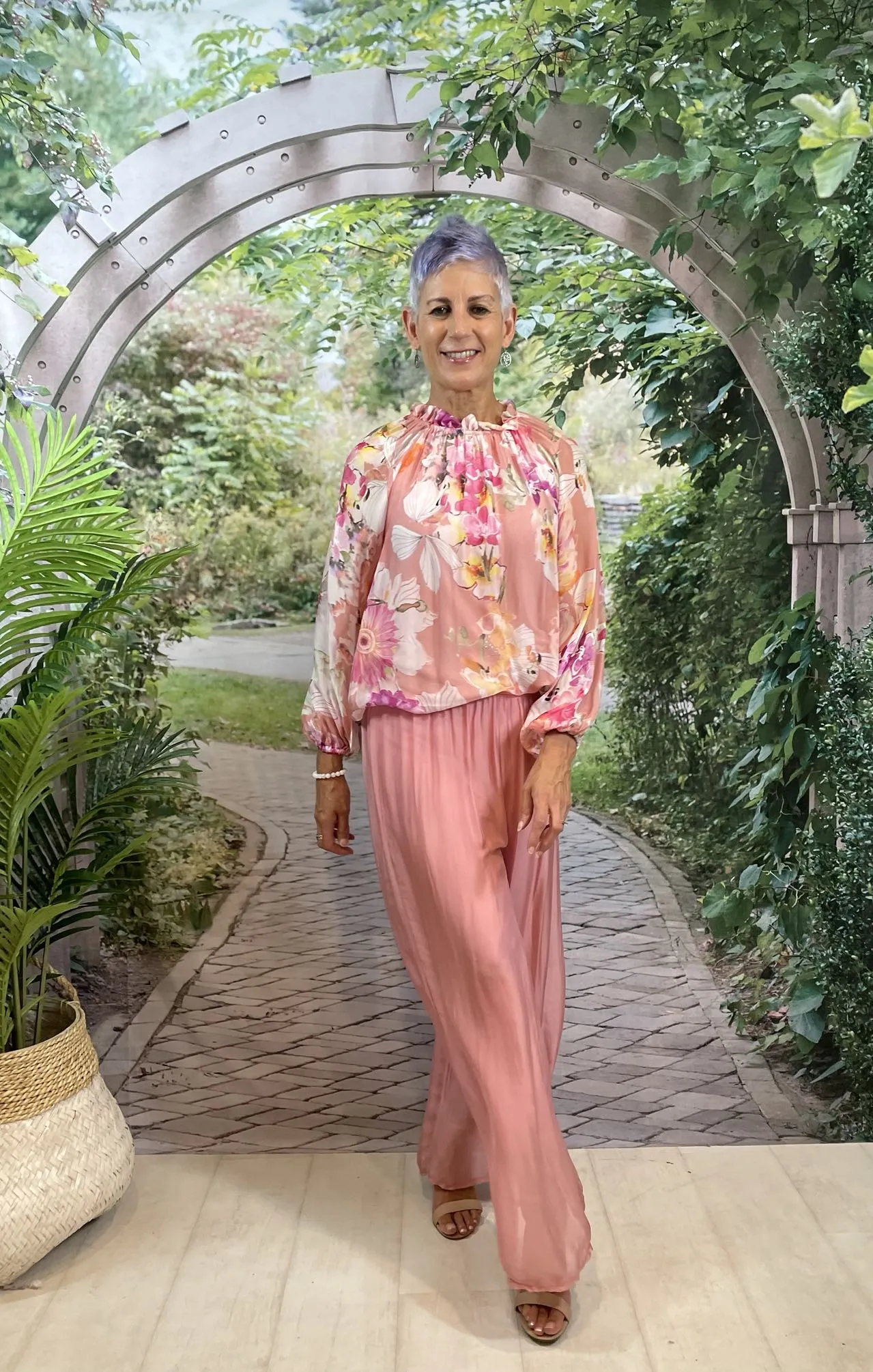 La Strada - Silky Lined Pants - Blush Pink