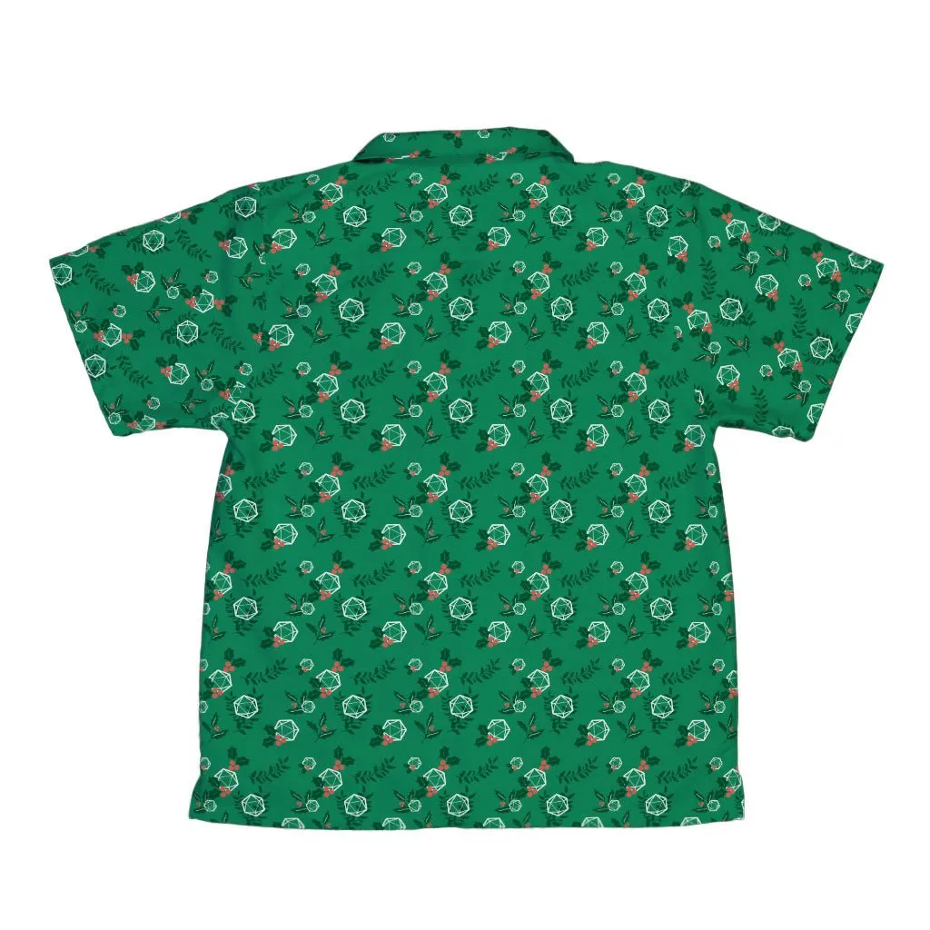 Leafy Mistletoe Dice Youth Hawaiian Shirt