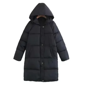 Long Warm Thick Winter Hooded Women's Jackets