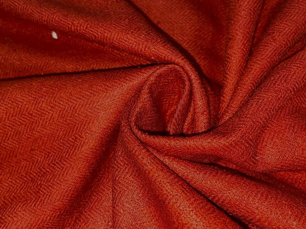 MATKA SILK FABRIC BRICK RED COLOR 44" WIDE HANDLOOM WOVEN,2 PLY MATKA