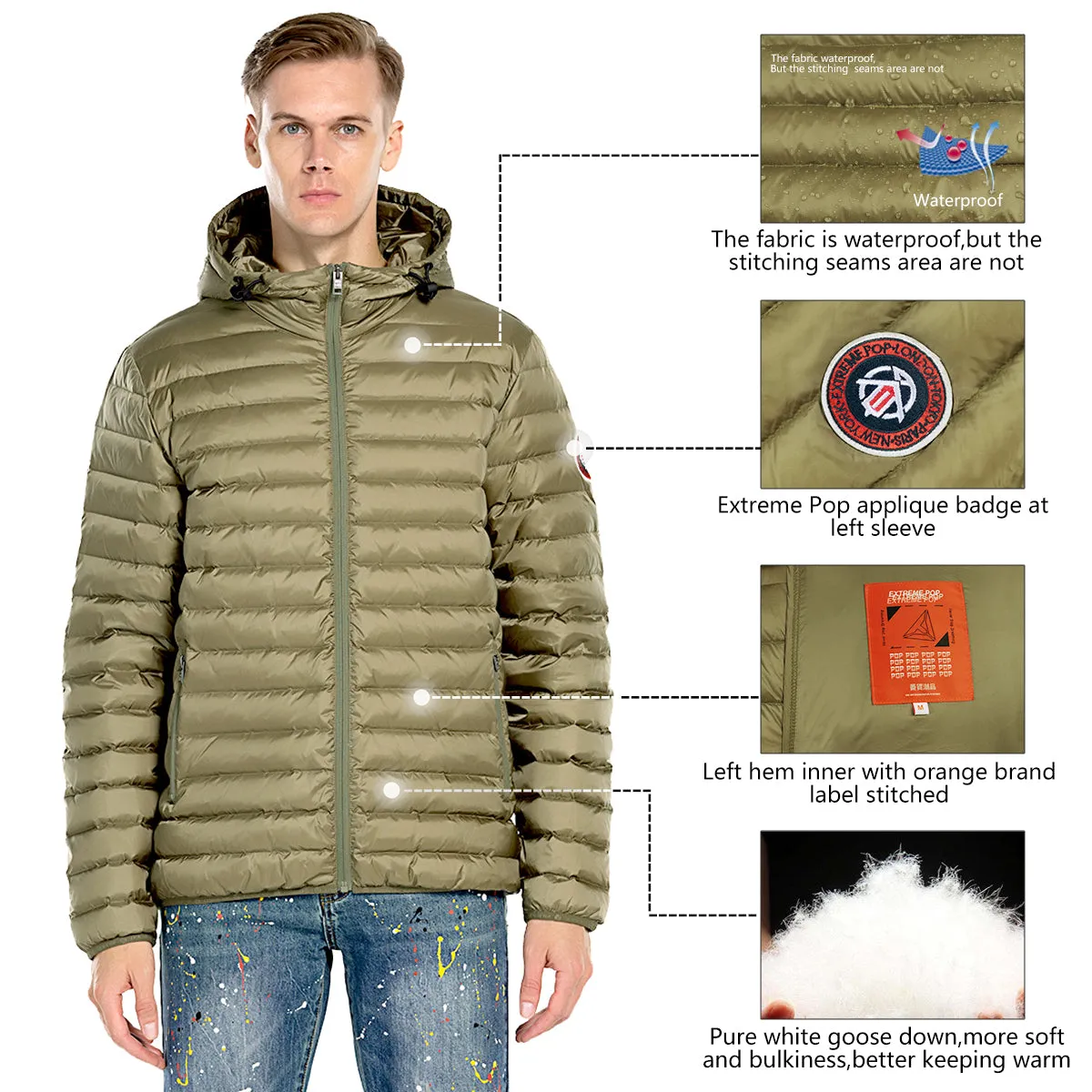 Men's Light Goose Down Jacket