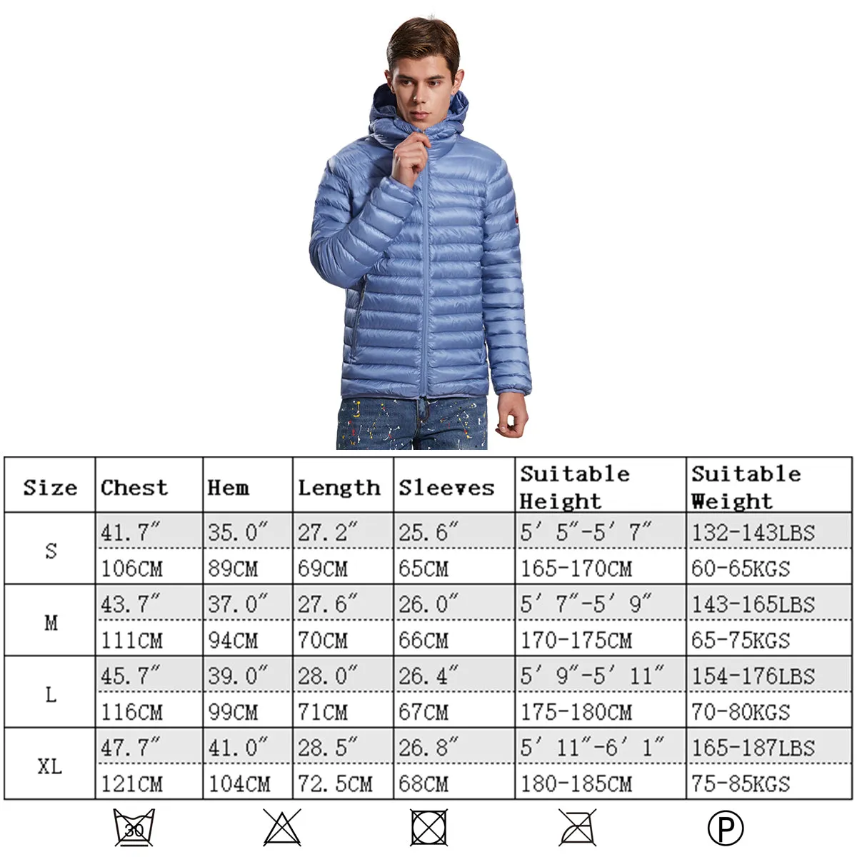 Men's Light Goose Down Jacket