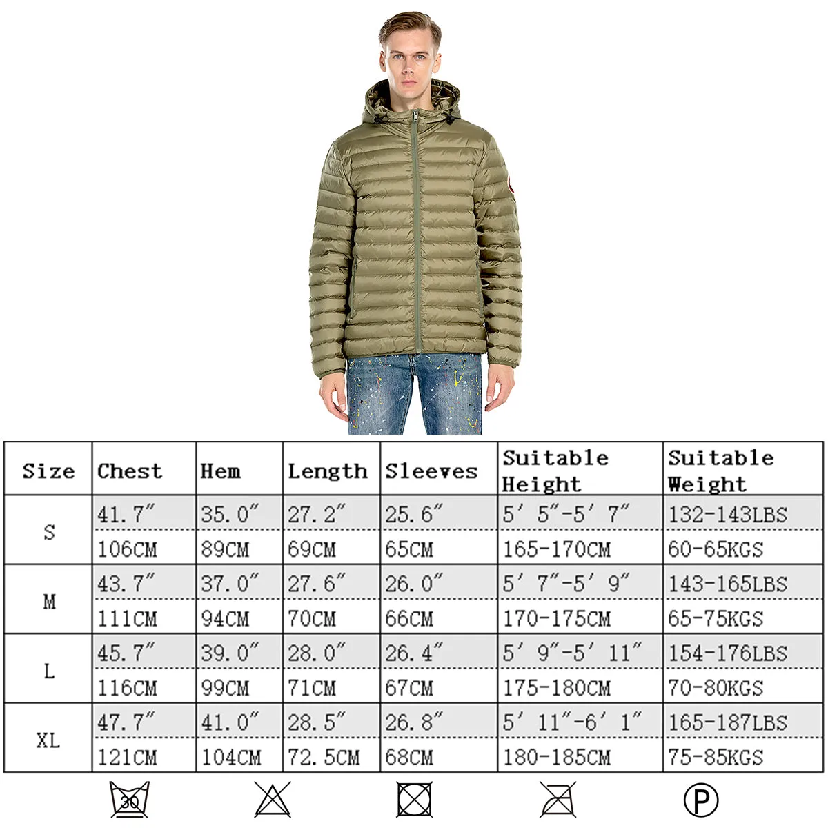 Men's Light Goose Down Jacket