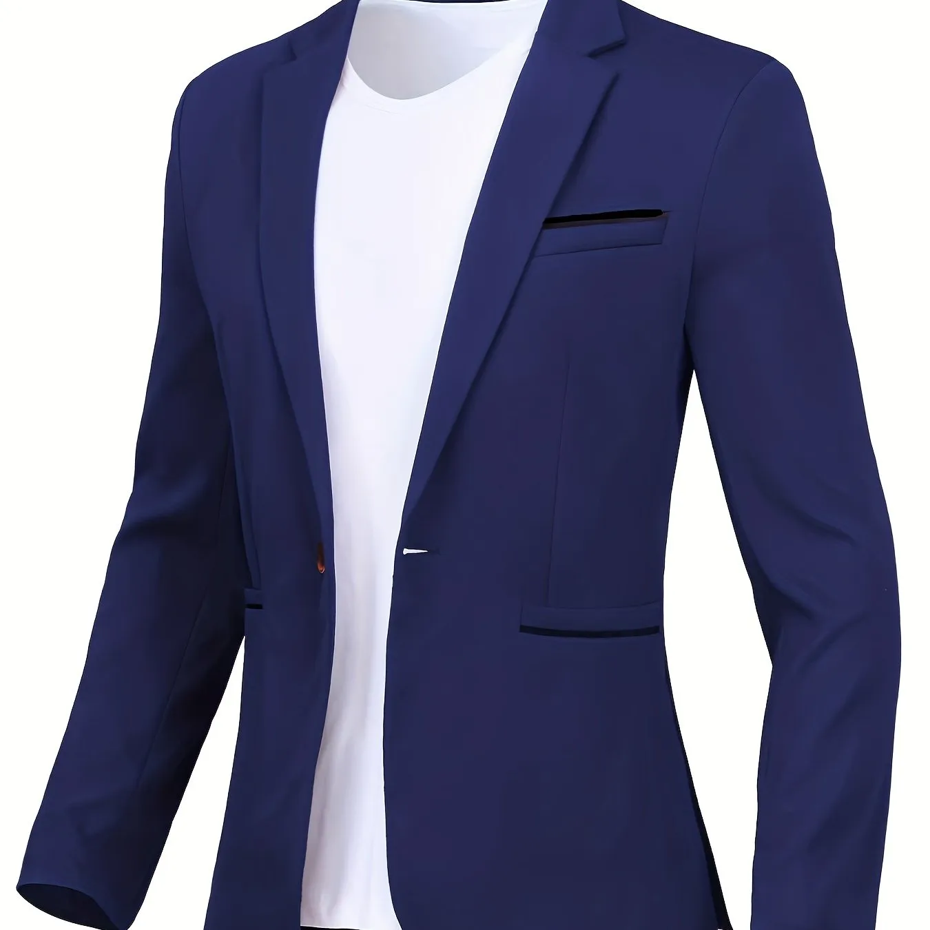 Men's Suit Slim Fit Blazer With One Button