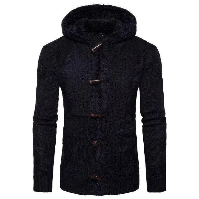 Men's Sweater Buckle Winter Cardigan