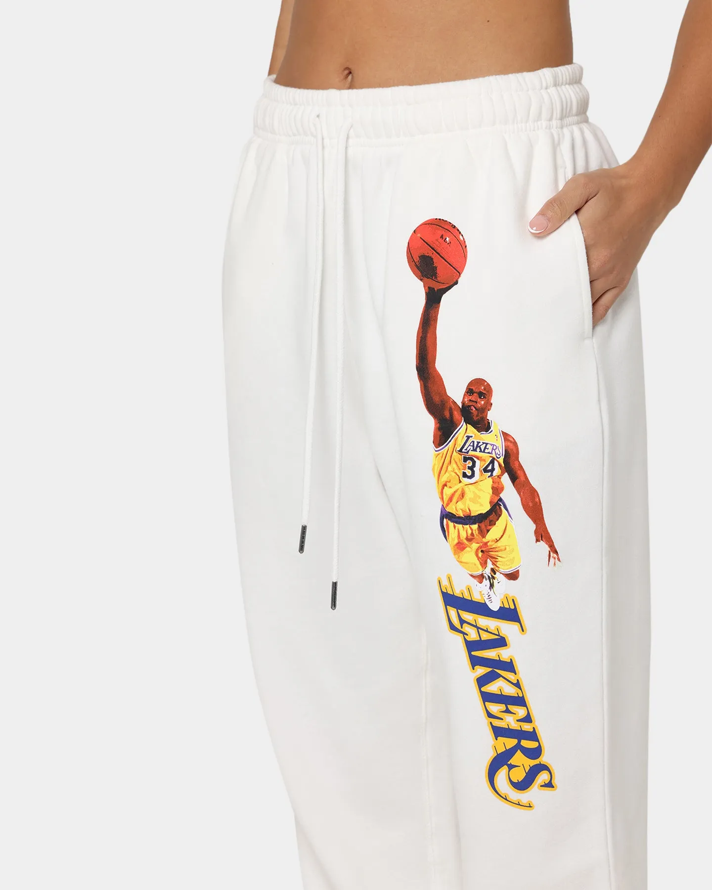 Mitchell & Ness Women's Shaq Sweat Pants Vintage White