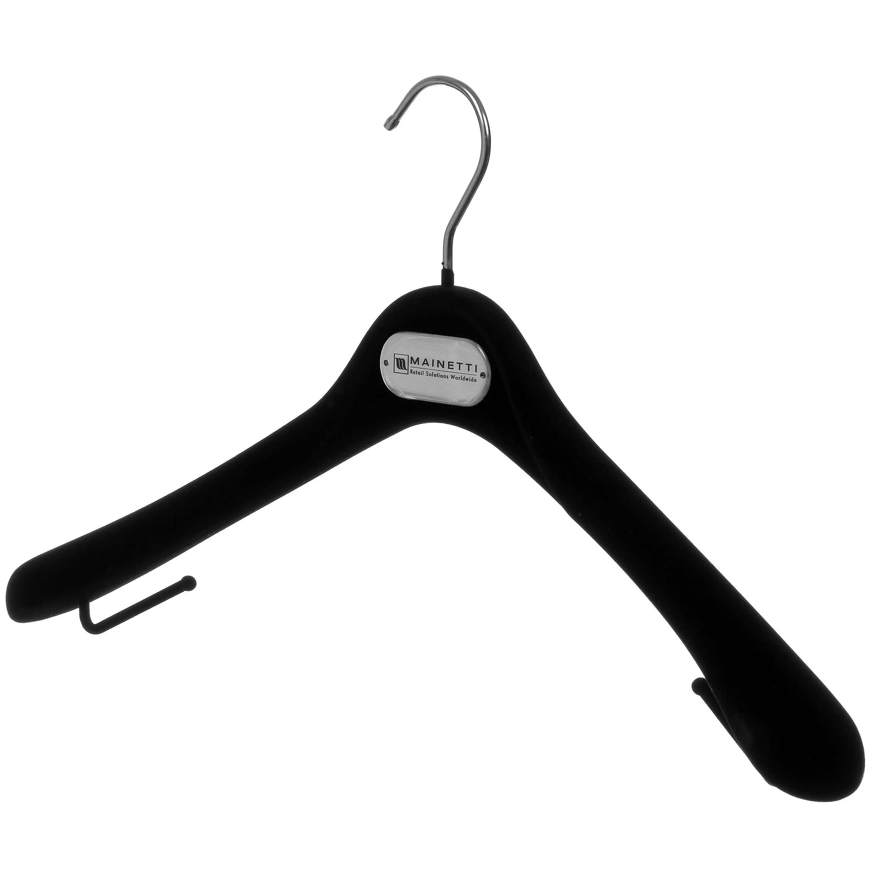 MLS - 16.5" Black Flocked Jacket Hanger