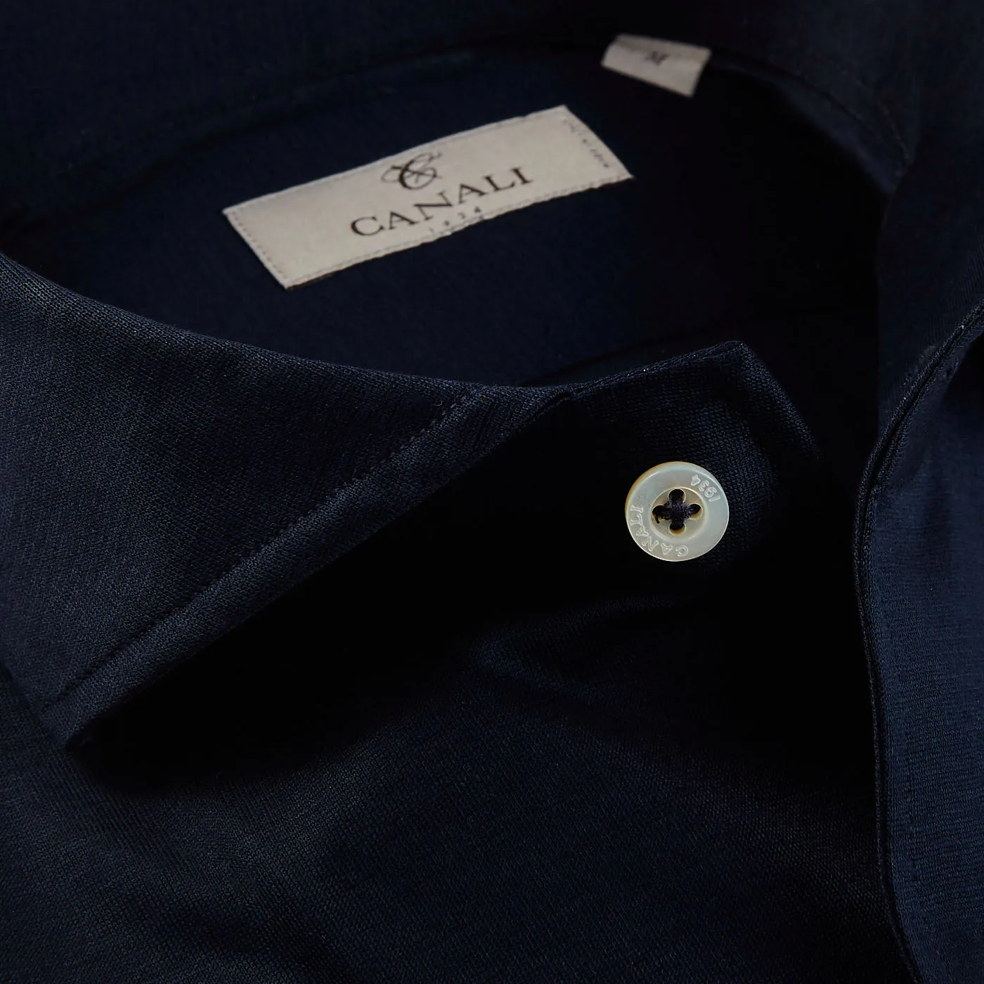 Navy Cotton Jersey Casual Shirt