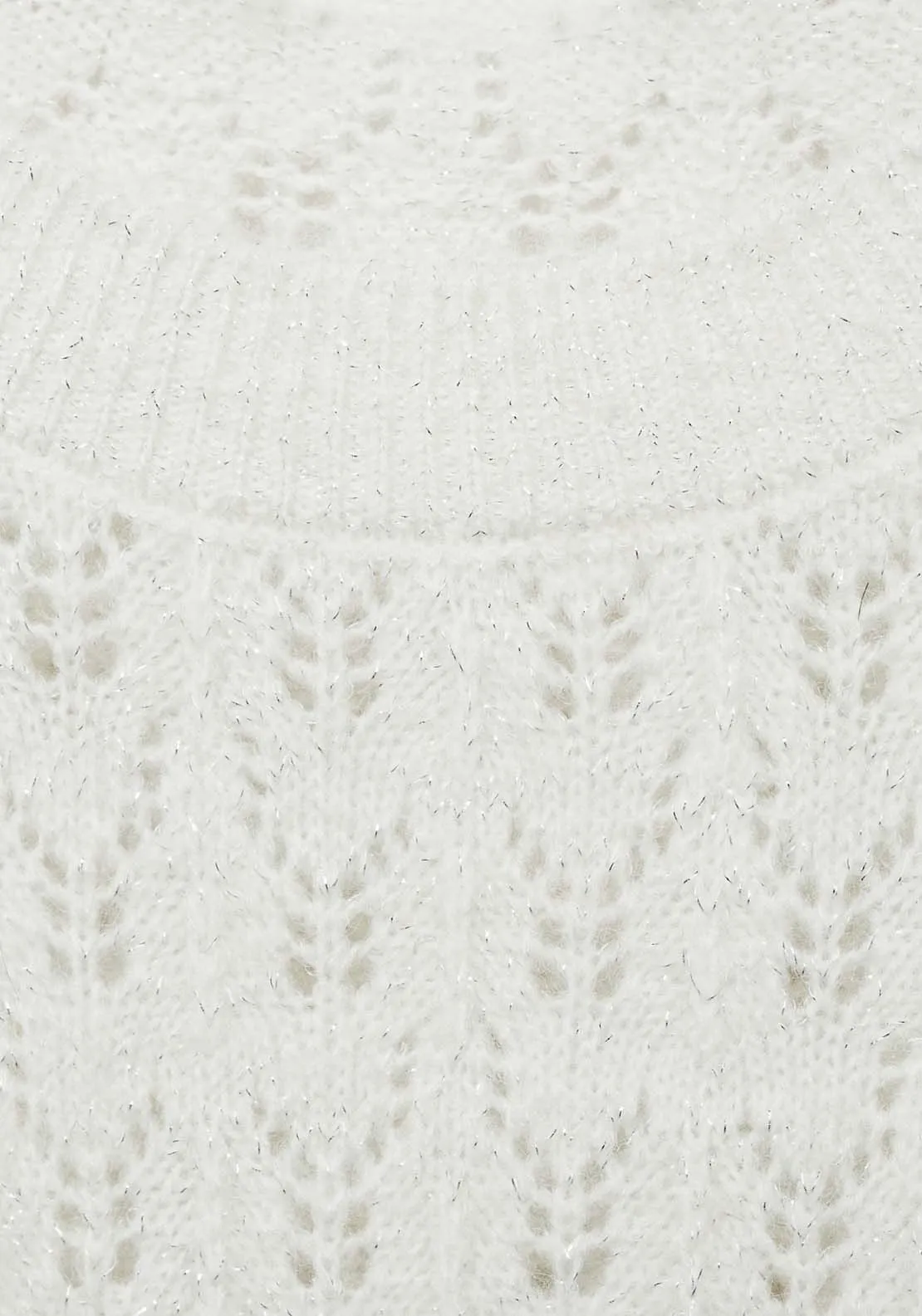 Openwork sweater with lúrex details - Light Beige