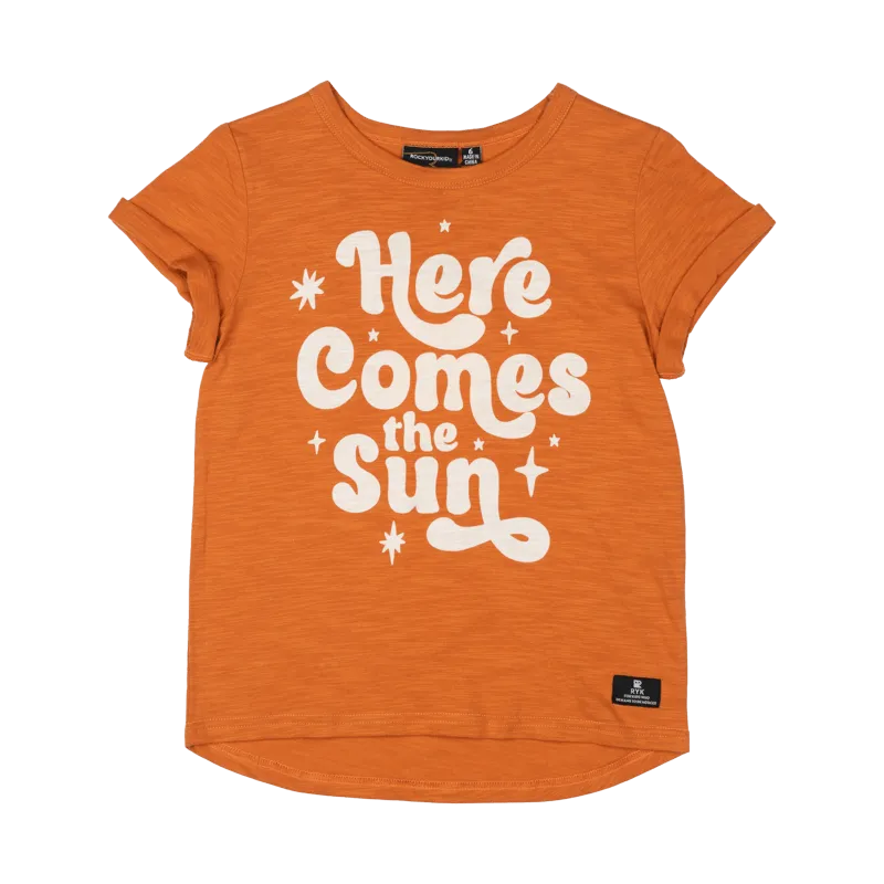 ROCK YOUR BABY - HERE COMES THE SUN TAN T SHIRT