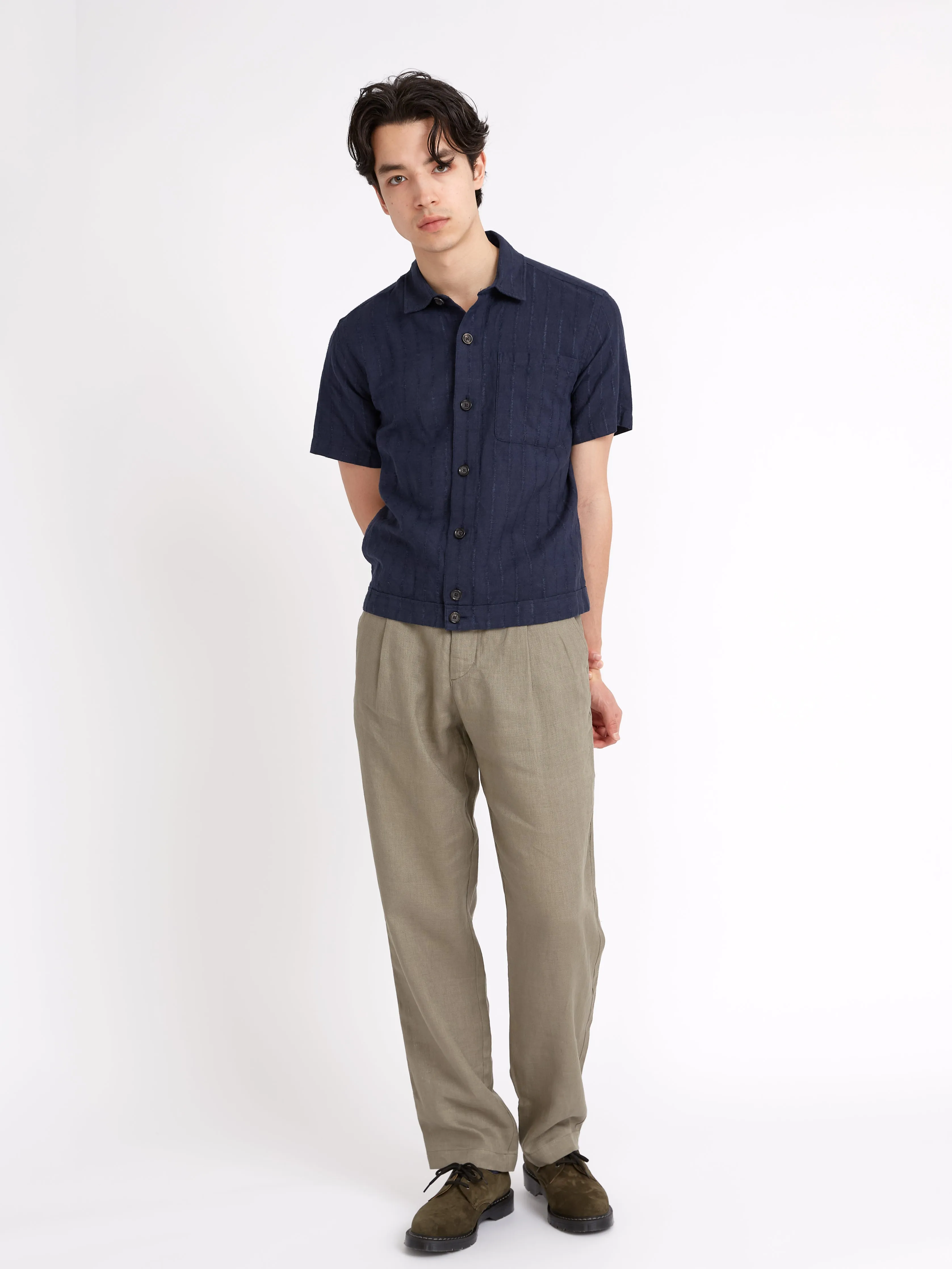 Short Sleeve Milford Shirt Dillard Navy