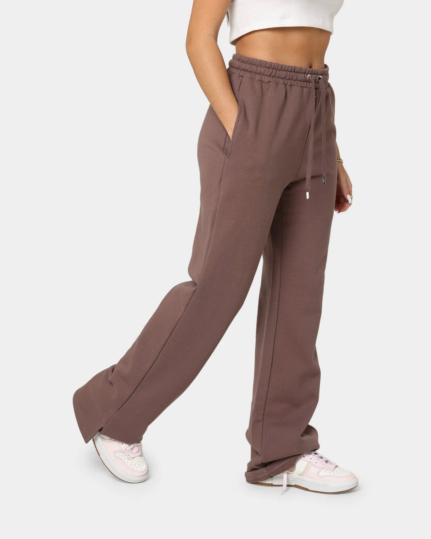 Stussy Women's Stock Wide Leg Trackpants Brown