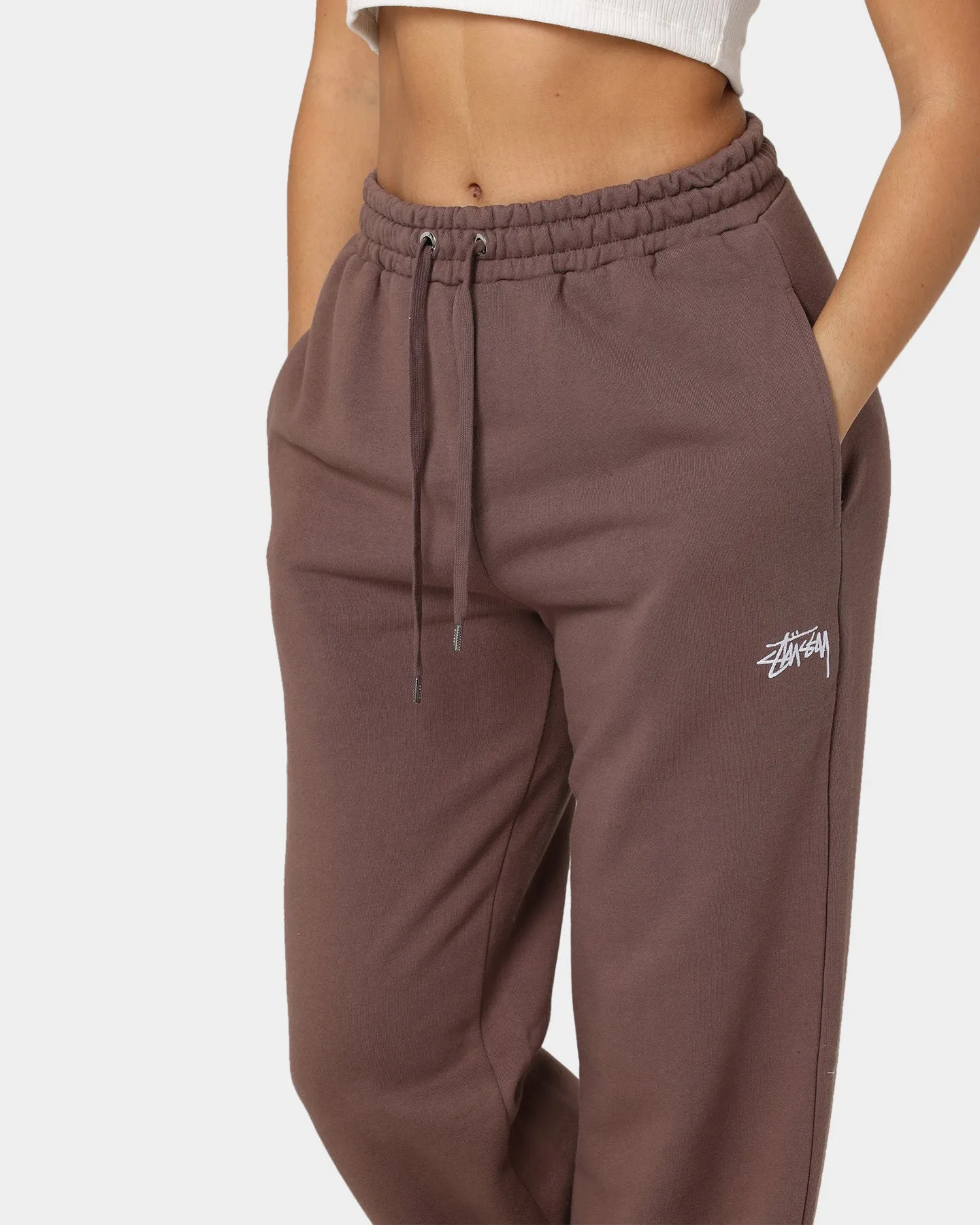 Stussy Women's Stock Wide Leg Trackpants Brown