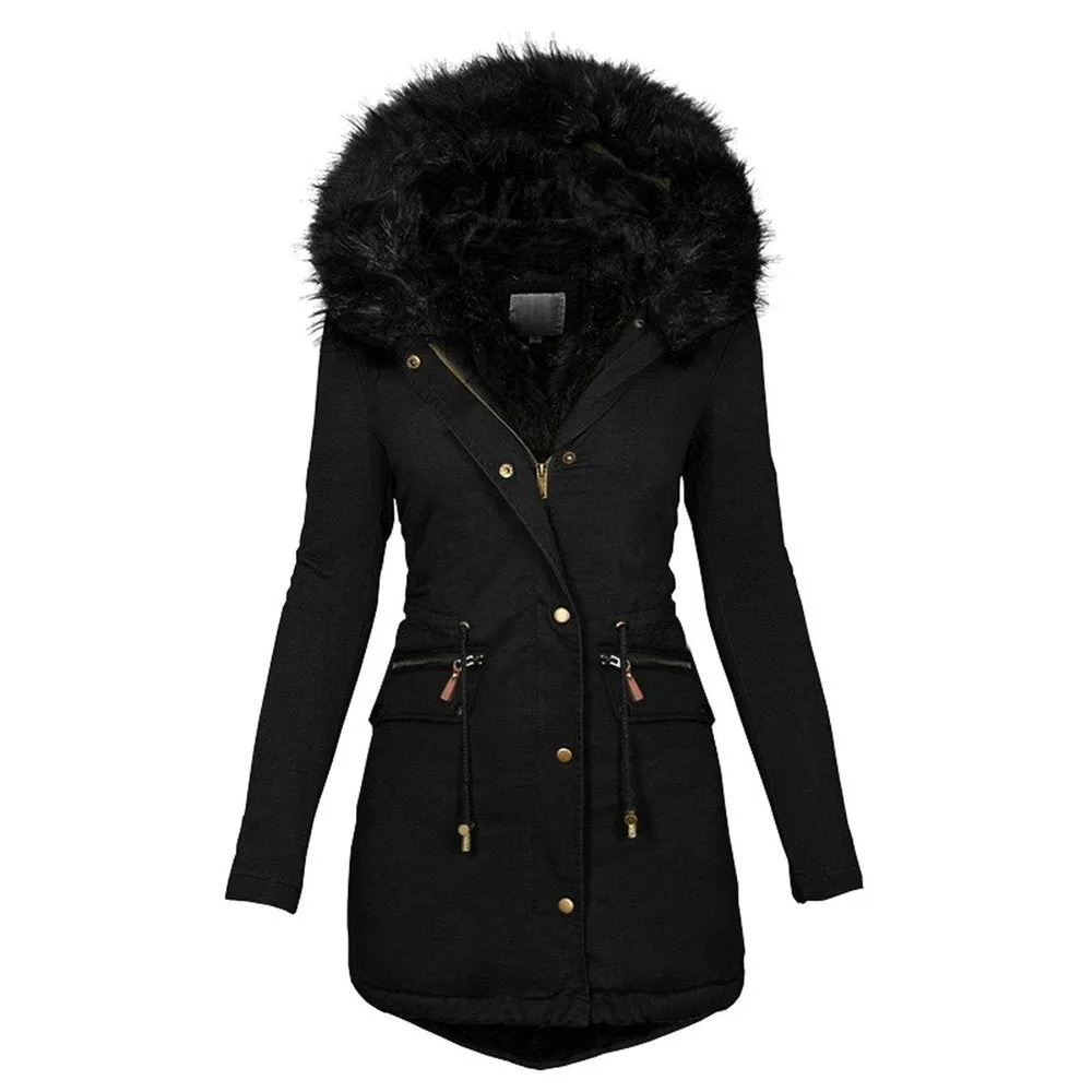 Thick Warm Close Fit Hooded Women's Winter Jacket