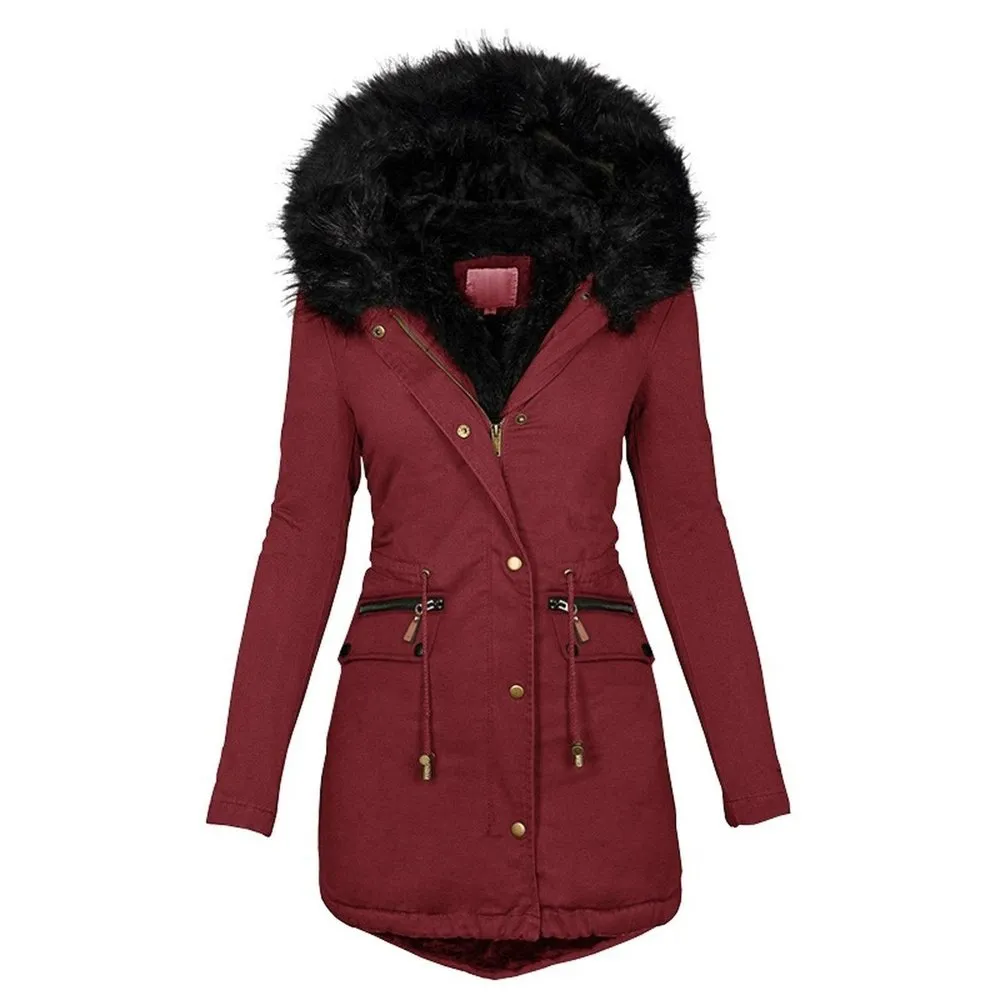 Thick Warm Close Fit Hooded Women's Winter Jacket