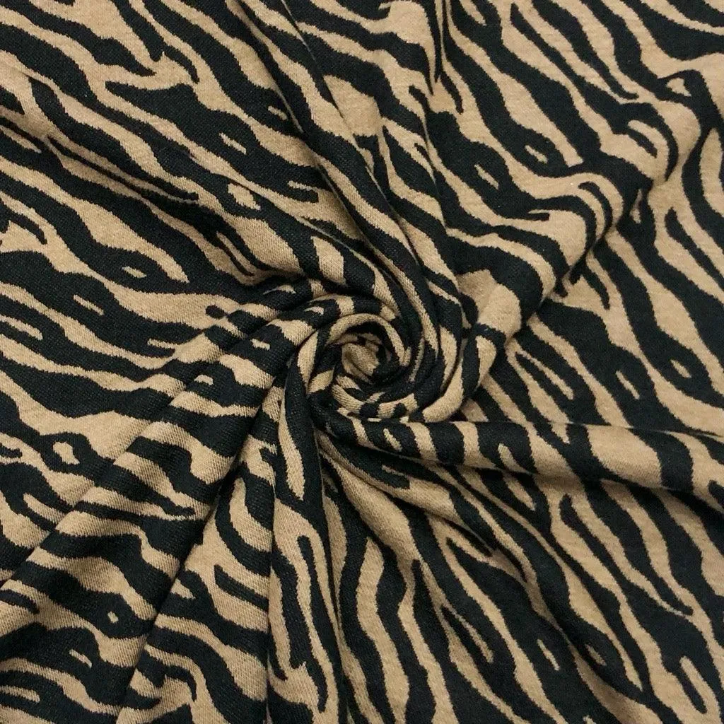 Tiger Stripes Thick Knit Fabric