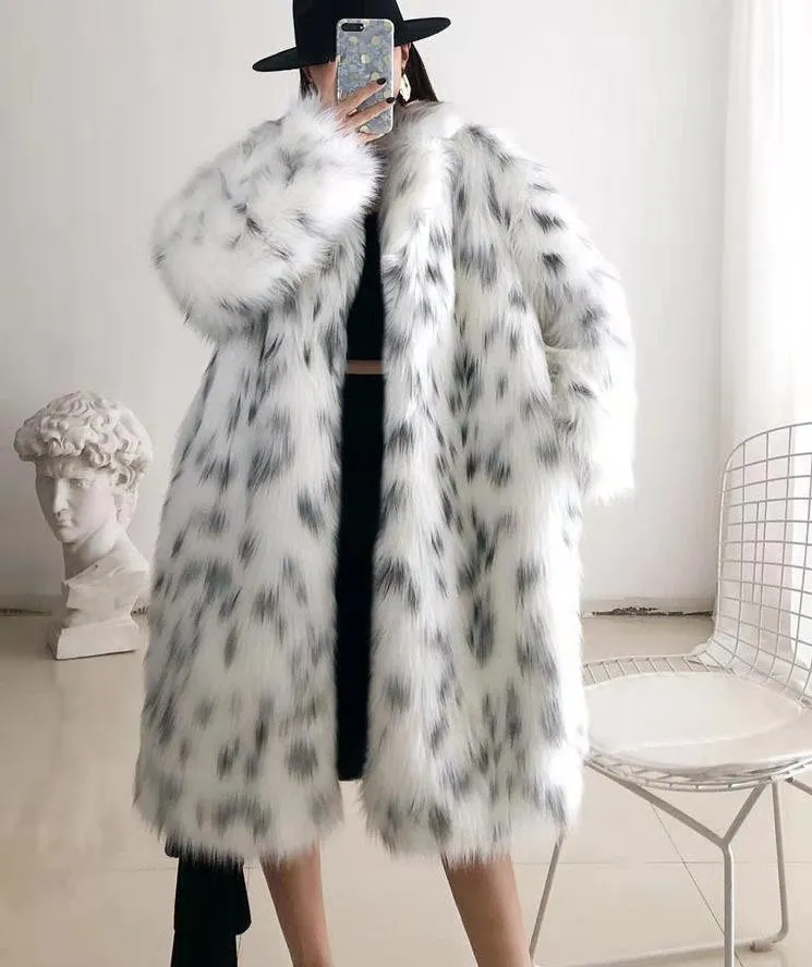 Women Winter New Faux Fox Fur Coat