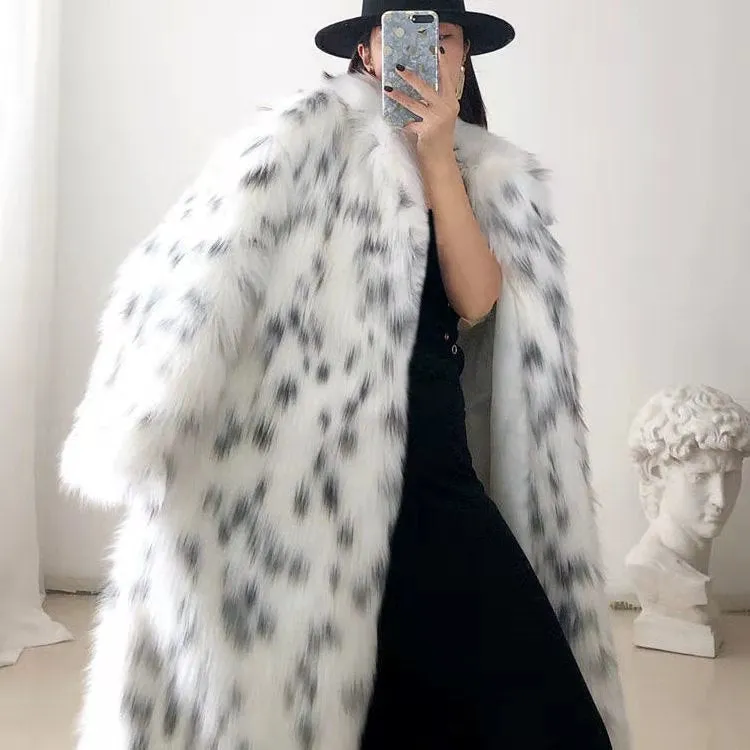 Women Winter New Faux Fox Fur Coat