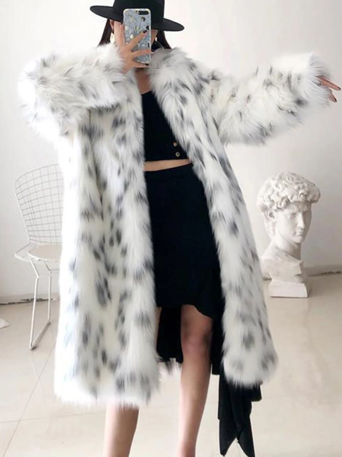 Women Winter New Faux Fox Fur Coat