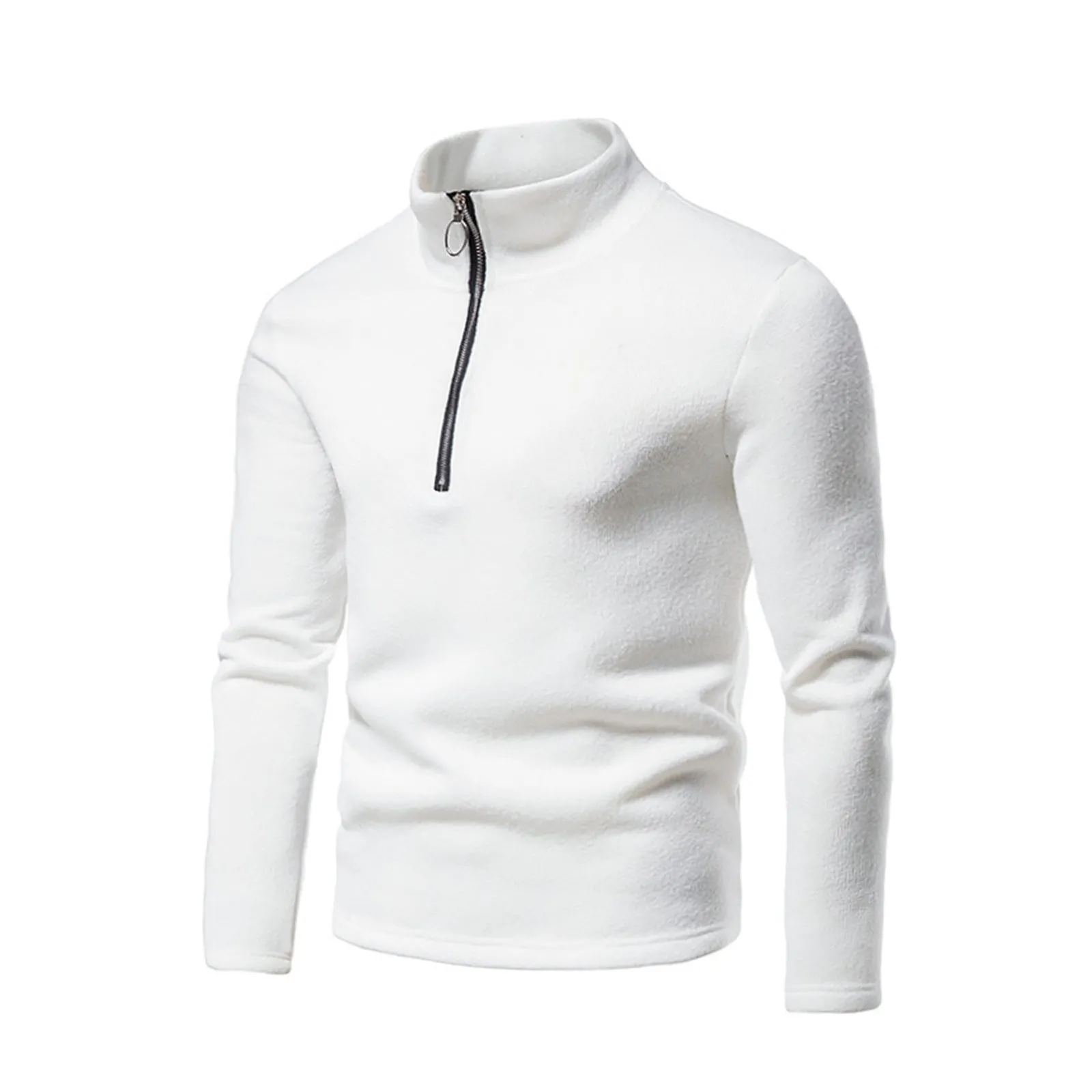 ZIPPER TURTLE NECK SWEATSHIRT